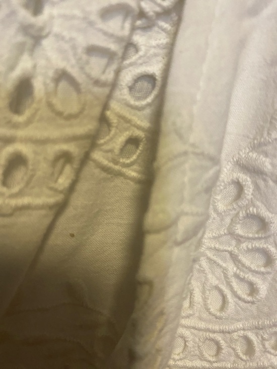 Aqua White Eyelet Lace High-Waist Shorts - Picture 3 of 7